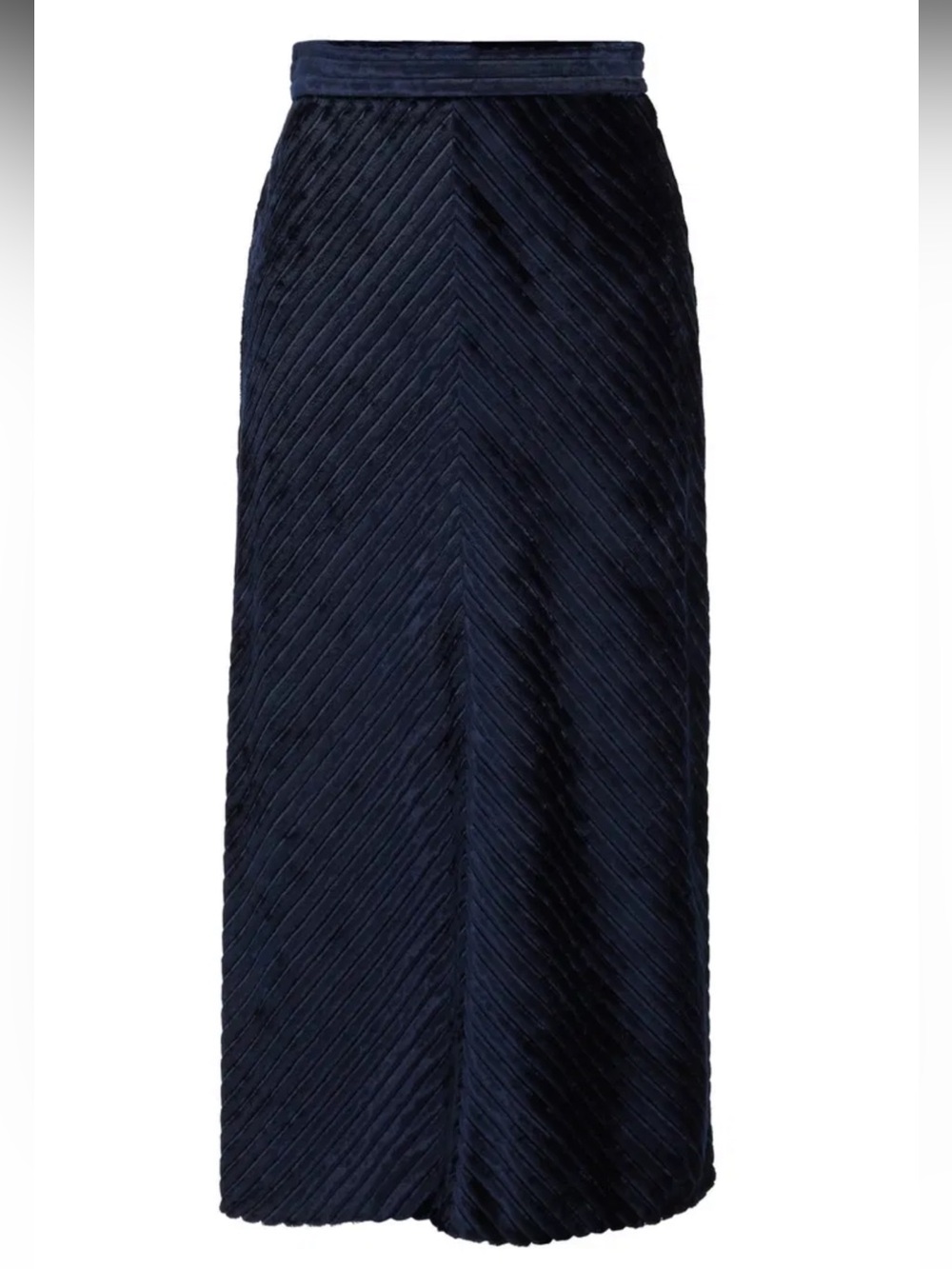 PRADA Chevron-Devoré Velvet Midi Skirt women’s size 38